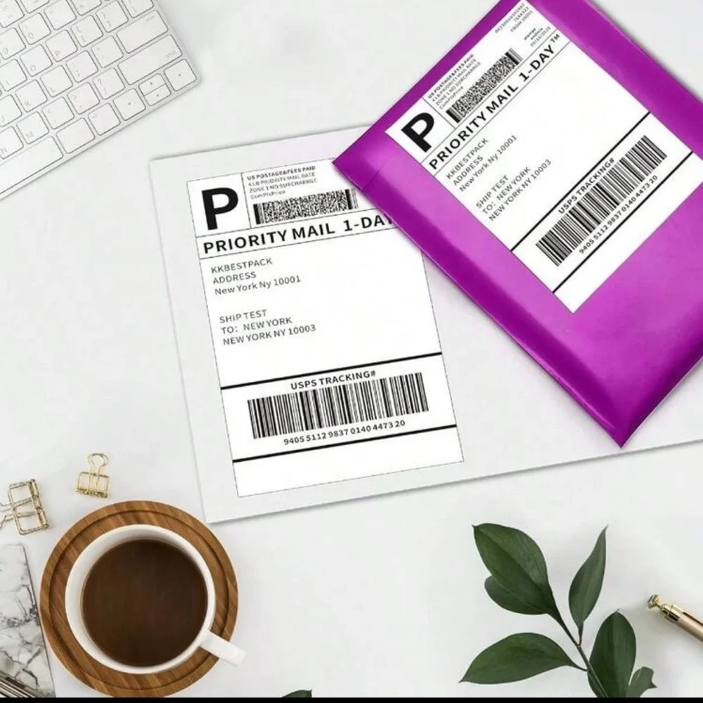 4x6” Direct Thermal Shipping Labels for Zebra & Rollo Printers, Fanfold 500 PCs